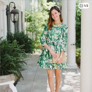 Tuckernuck Green Floral Mini Dress